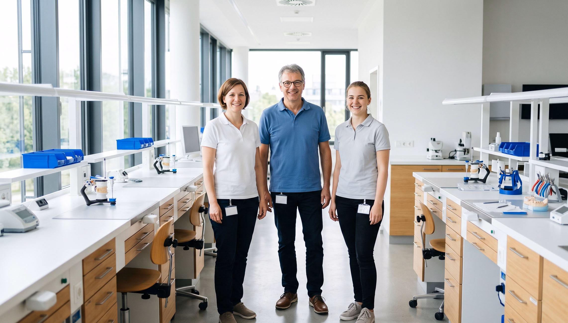 Team eines Dentallabors bei der Arbeit