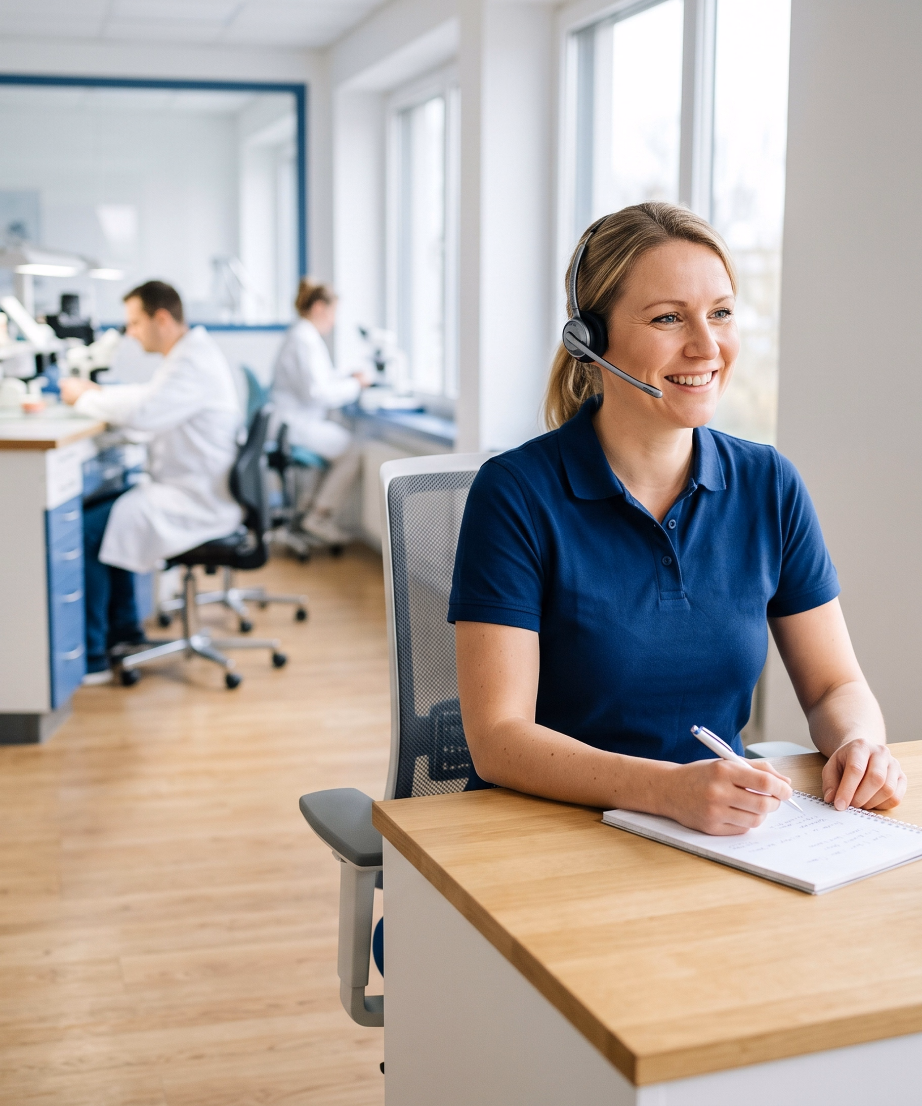 Arbeitssituation aus einem Dentallabor zur jeweiligen Leistung